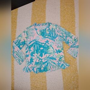 Lilly Pulitzer brand Little girls size 7 swim cover up top